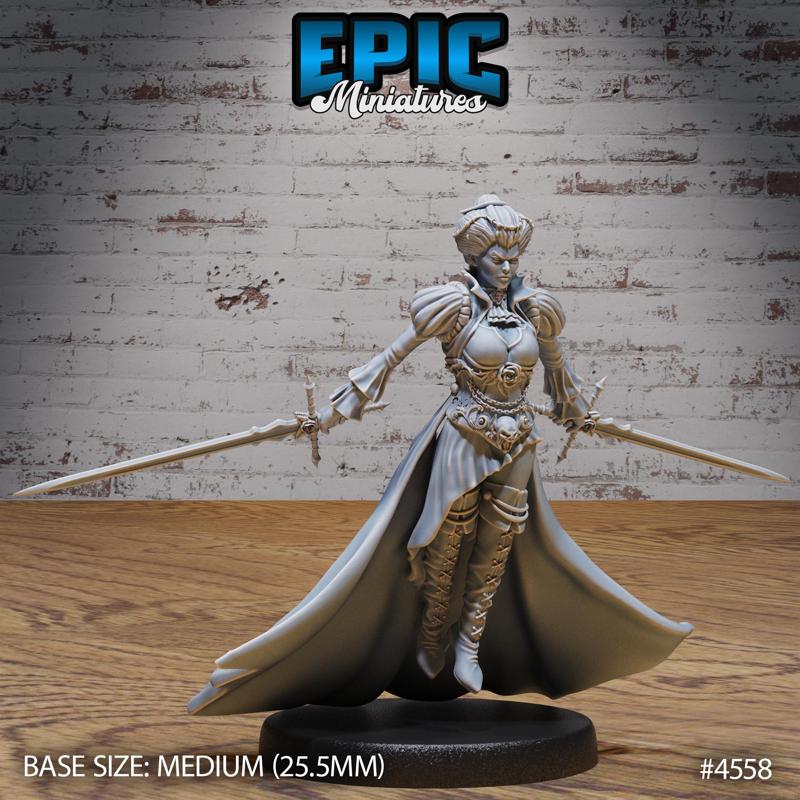 Vampire Countness ‧ DnD Miniature ‧ Tabletop Miniatures ‧ Gaming Monster ‧ 3D Model ‧ RPG ‧ DnDminis ‧ STL FILE