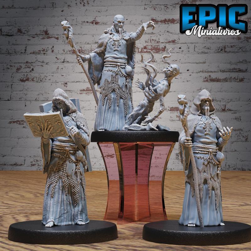 Necronomicon Heir Set ‧ DnD Miniature ‧ Tabletop Miniatures ‧ Gaming Monster ‧ 3D Model ‧ RPG ‧ DnDminis ‧ STL FILE