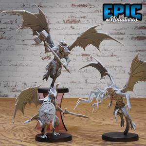 Draconic Demon Bronze Set ‧ DnD Miniature ‧ Tabletop Miniatures ‧ Gaming Monster ‧ 3D Model ‧ RPG ‧ DnDminis ‧ STL FILE