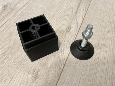 Height adjustable feet for IKEA LACK table - M8