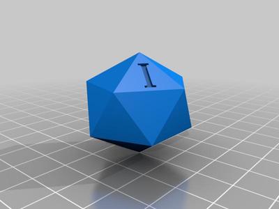 Roman Numerals on Icosahedron