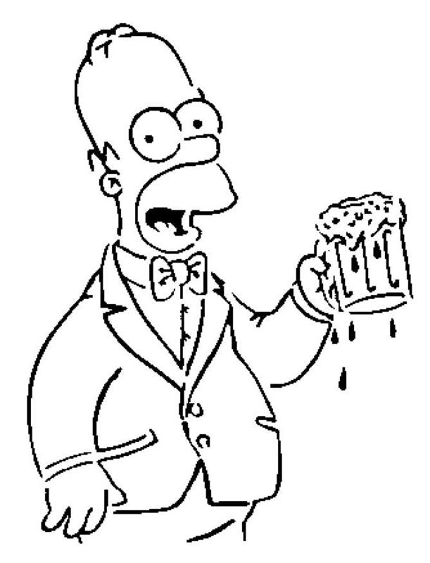 Homer Simpson stencil 5