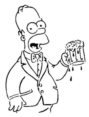 Homer Simpson stencil 5