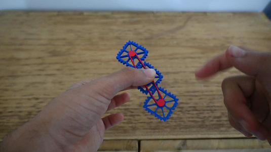 Square gear fidget spinner