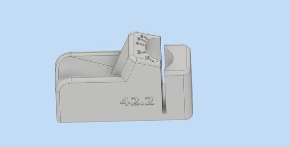custom 3d print file for 42.4mm Merge collector  cutting fixture.