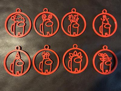 Among Us Christmas Tree Ornament Set