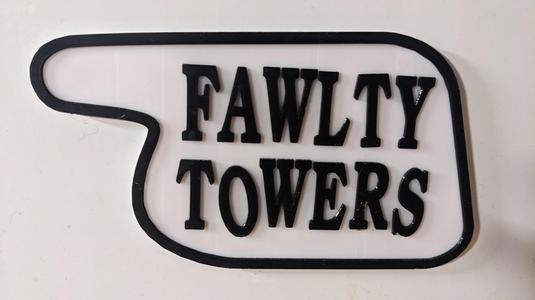 Fawlty Towers Sign - with series variations