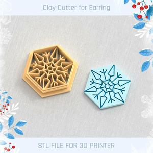 Snowflake Clay Cutter, Winter Earring Cutters, Christmas Clay Cutters, Mini Clay Cutters 3 Sizes