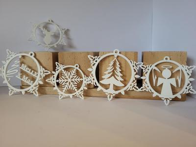 Christmas Ornaments Set – 5 Snowflake Balls