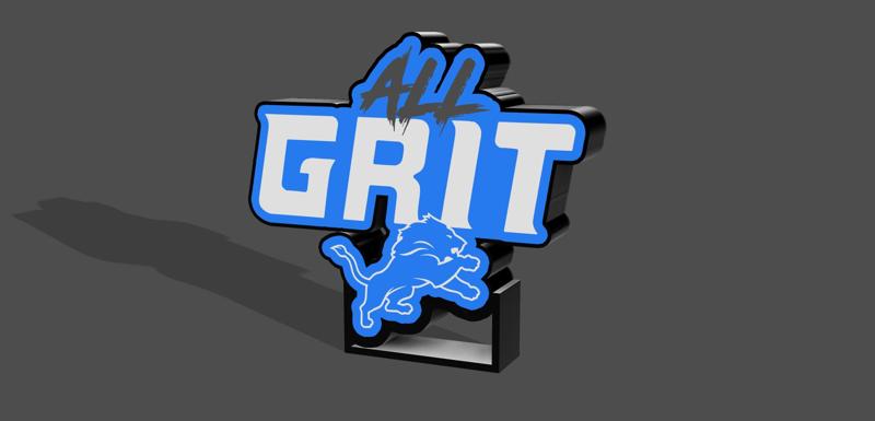 Detroit Lions All GRIT Light Box