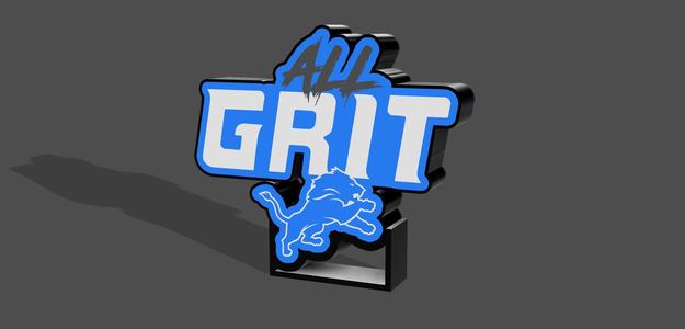 Detroit Lions All GRIT Light Box