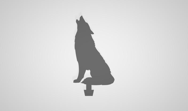 WOLF / ANIMAL / CANDLE / CANDLE HOLDER / GIFT / VASE / STAND / DECORATION / SHADOW / FIGURE / WITHOUT STAND / HOME
