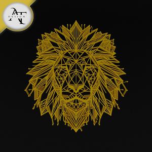 Lion Head - Geometric - 2D Wall Art Decor
