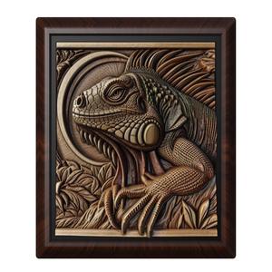 Iguana animal wall art relief wall decor