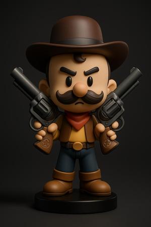 Retro Cowboy 3d Model