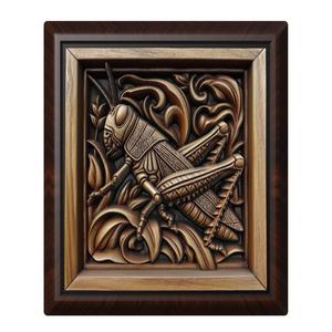 Grasshopper animal wall art relief wall decor