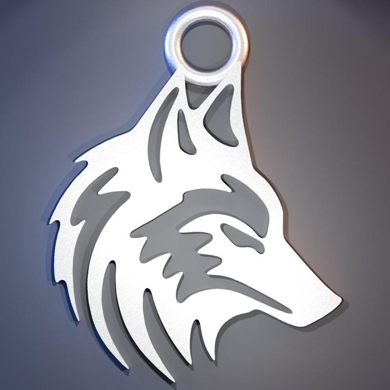 Pendant "Spirit of Wolf" Necklace/Laver