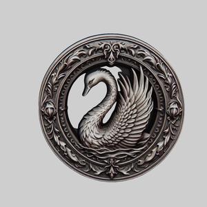 Swan Animal Head Swan Animal Medallion for CNC Router Laser & 3D Printer