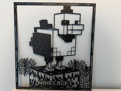 Minecraft Chicken Jockey Wall Art