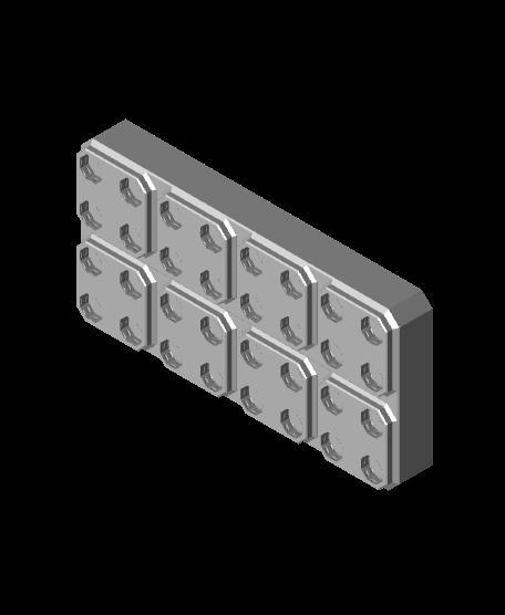 4x2x0·5, No Lock Holes, Multigrid Bin For 24.6mm bottles