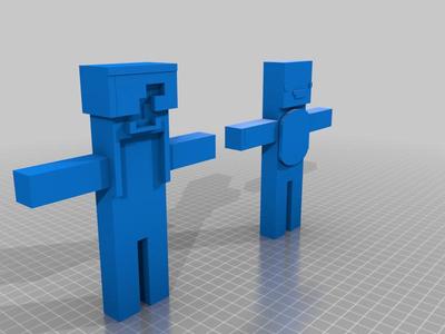 JJ and Mikey from Minecraft