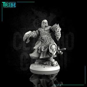 (FA 0013) Male half orc barbarian with axe