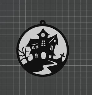 Halloween Haunted House Decor Ornament