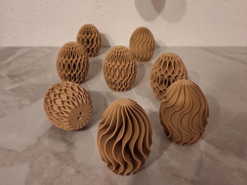 Easter Egg Collection "Wavy" 10 elegant Easter eggs