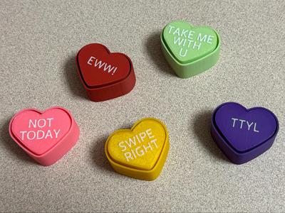 Conversation Heart Fidget Clickers