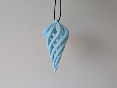 Christmas tree twisted ornament