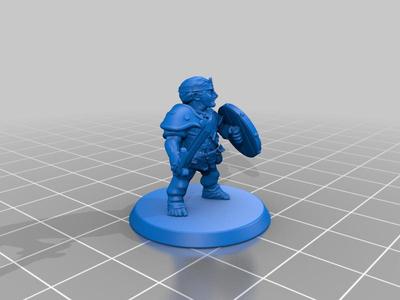 Halfling Fighter (With Base)