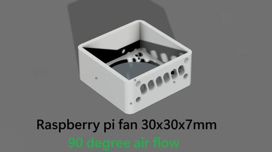 Raspberry pi 30x30x7mm Fan 90 degree air flow