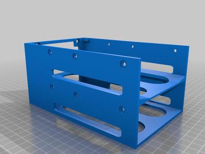 Dual HDD Stack with 80mm Fan Mount & Cutout for Airflow