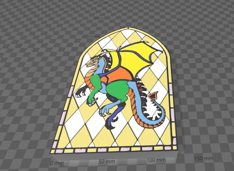 11 color Stained Glass Dragon Color Modifier