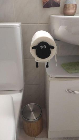 Sheep Toiletpaper-Roll decoration (12mm rod mounting)