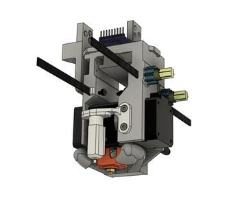 TT Sapphire Plus SP-5 carriage for Biqu H2 with BLTouch, ADXL, belt tensioner.