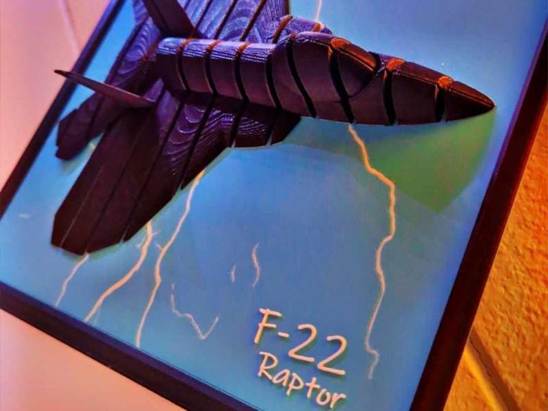 Layered F-22 Raptor  - 3D Art