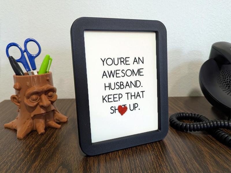 Awesome Husband Framed Art for Desk or Wall Mount