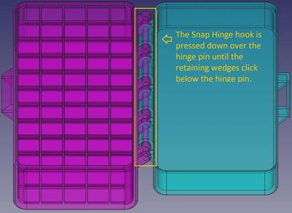 TKM 45 Rubber, Snap Latch, Snap Hinge Modular Ammo Box   