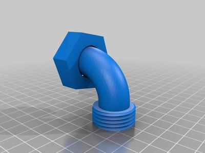 RV hose thread 90 degree bend elbow