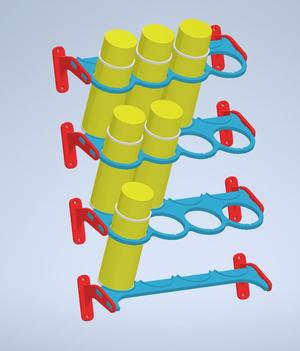 spray can rack various diameter 