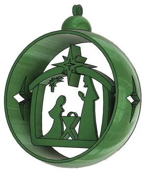 Christbaumkugel Glocke Baumkugel Weihnachtskrippe Krippe Weihnacht XMas Ball Globe heilige Nacht Christbaum Xmastree