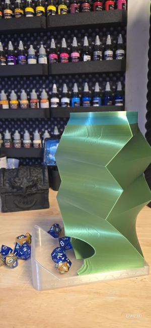 ABSTRACT ART DICE TOWER