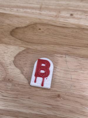 Hauntingly Stylish: Single-Color Headstone Alphabet Magnets for Halloween B.stl