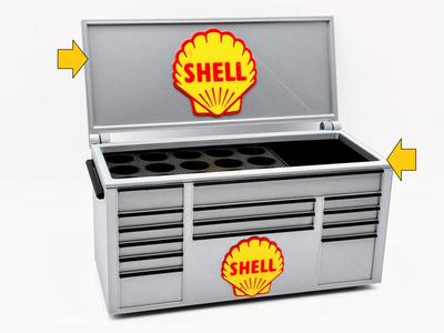 Lid - Shell inspired toolbox desk pen holder