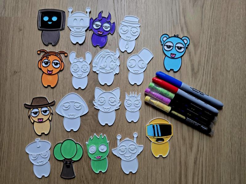 Sprunki Chibi Pack Cool DIY Coloring Art Project