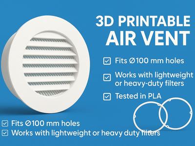 Air vent with filter holder