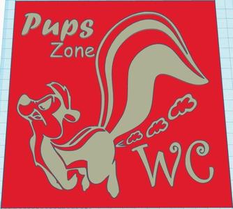 Schild Pups Zone