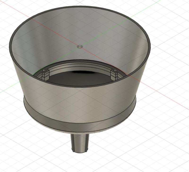 Funnel with filter mesh