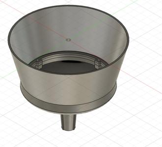 Funnel with filter mesh